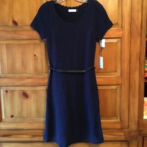 Calvin Klein Cotton Knit Dress, Petite Medium